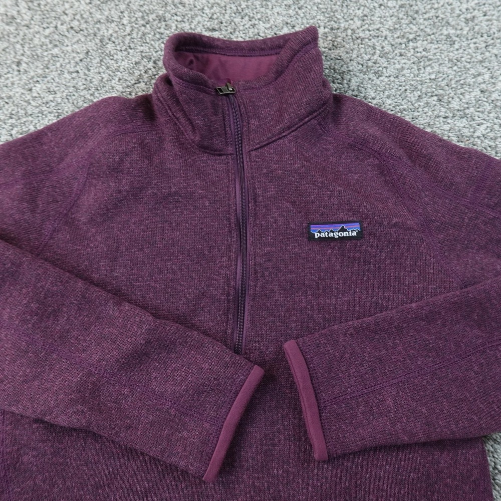 Patagonia Jacket Womens S Purple‎ Fleece Better Sweater 1/4 Zip Pullover Outdoor